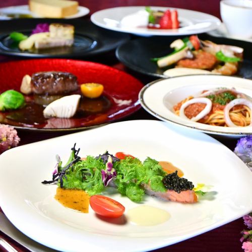 Casual full course meal