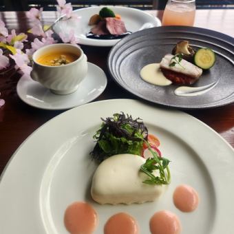 [April Only] Cherry Blossom Viewing Lunch Course ◇ 2980 yen (tax included)