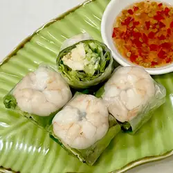 海老とハーブ鶏の生春巻き