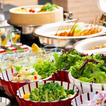 【ランチビュッフェ】肉も野菜も全て楽しめる♪大人1,800円