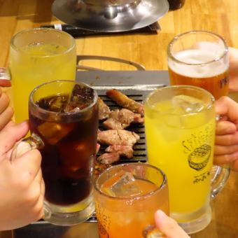 120분 단품 음료 무제한 1529엔(부가세 포함)♪(LO90분)