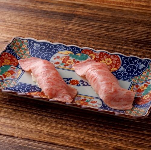 【よいちの太鼓判】炙り飛騨牛肉寿司盛り　2貫