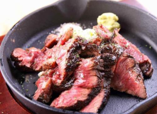 Grilled steak of beef harami