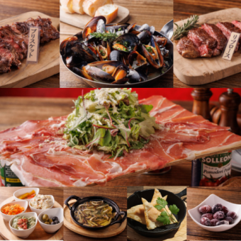 忘年会【スペシャルクーポン】で2h飲放題付きよくばりコース7000→6000円(16品)バゲット食放題付