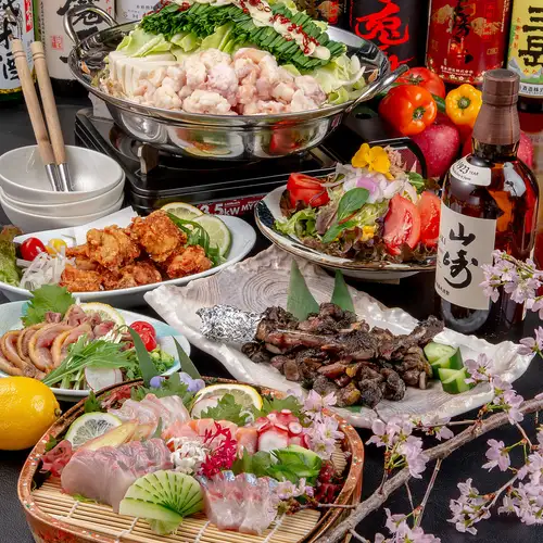 《お得!!》5500円(税込)刺盛・もつ鍋 120分飲み放題付コース 