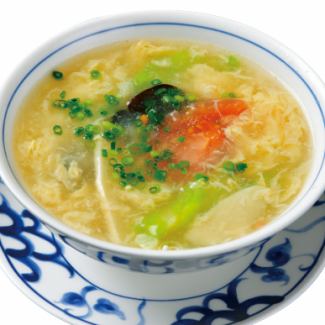Tomato and egg soup (2 servings)
