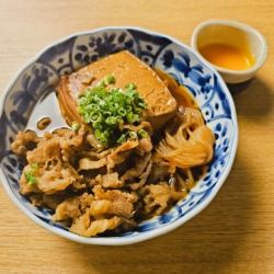 すき焼き風肉豆腐（卵黄）