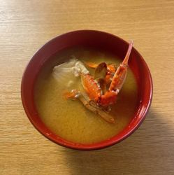 Blue crab miso soup