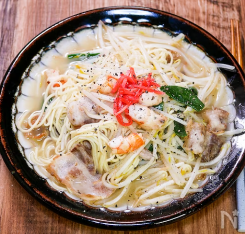 Grilled ramen from a Hakata stall