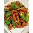 青唐辛子と豚モツの炒め/鶏のサクサク揚げ/羊肉の辛口炒め/羊肉のクミン炒め