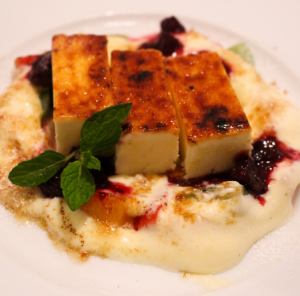 Rich frozen baked pudding