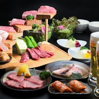 120分飲み放題【至高の宴コース】牛ユッケ、牛肉寿司など全13品 8800円(税込)