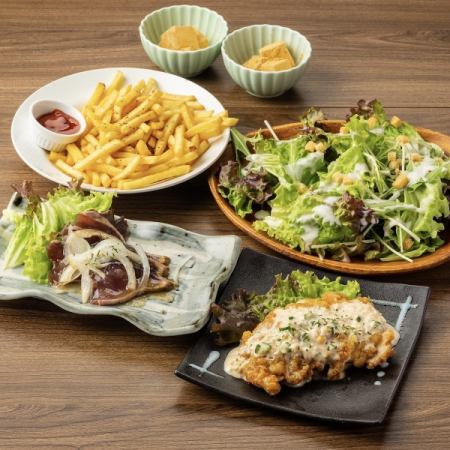 お得飲み放■サラダに鮮度抜群カルパッチョ、チキン南蛮も◎2h飲み放付おつまみコース3499円⇒