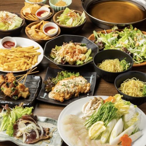 Gorgeous skewers + fresh seafood delivered daily! Our shabu-shabu with the freshest seafood is unmatched by other restaurants. 2-hour all-you-can-drink course for 6,000 yen.