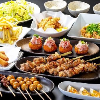 [Welcome/farewell party plan] 500 yen off with coupon ★ Cocco-chan course with yakitori and fried chicken! All-you-can-drink included
