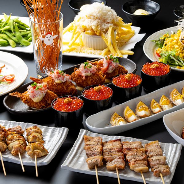2時間飲み放題付き★こだわりの焼き鳥を存分にお楽しみいただけるコースを各種ご用意♪