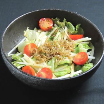 チョレギサラダ/ちりめんと大根水菜サラダ