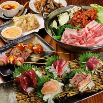 [Warming] Choose from a selection of hot pot courses * Chicken yuzu soy sauce hot pot or chicken sesame miso soy milk hot pot, etc. 7 dishes in total, 150 minutes, all-you-can-drink included, 6,000 yen