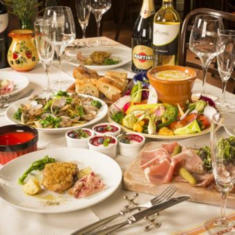 欢迎/告别宴套餐：8道大菜 + 120分钟免费饮品，6000日元