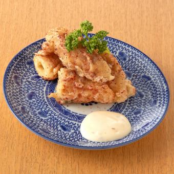 Deep-fried chikuwa with plum