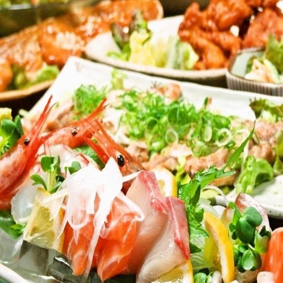新鮮な魚・海鮮が味わえるお店です♪身もぷりぷりです