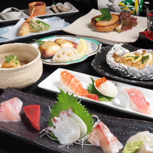 [Banquet/Mingori course] 2 hours all-you-can-drink with authentic nigiri sushi 5,500 yen