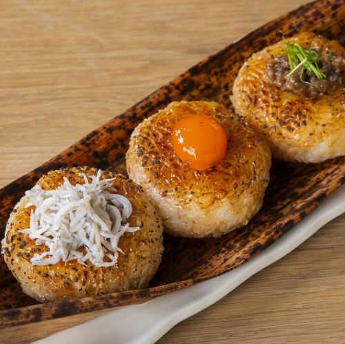 Grilled rice balls