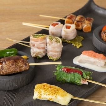 【土日祝ランチタイム限定】無限つくねと創作串STOPコース