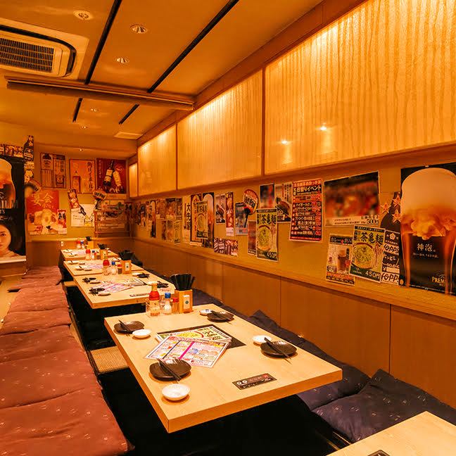 Very popular! The private room of Kotatsu Kotatsu is OK for a small number of people to a maximum of 30 people ♪