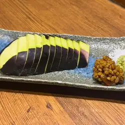 水茄子刺身～金山寺味噌