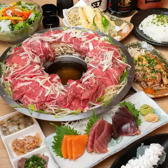 【金・土・祝前日でも3時間上州牛しゃぶしゃぶコース 5000円