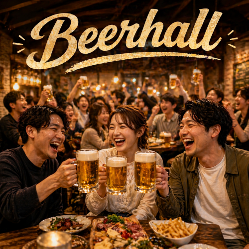 ＼貸切ビアホール／ビュッフェ料理&セルフ飲み放題で貸切宴会♪プロジェクター・マイク完備◎20名様よりOK