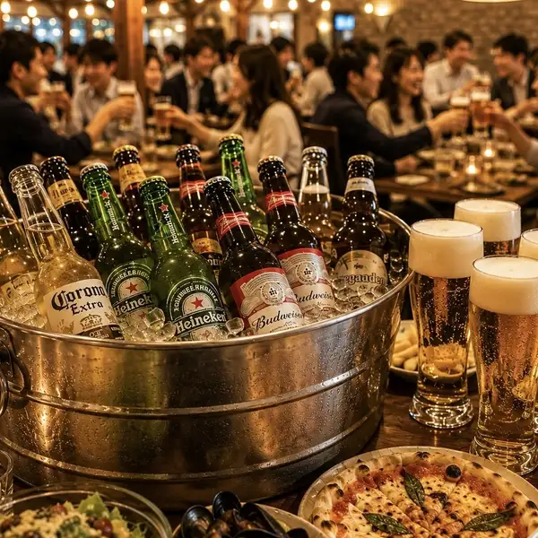 \海外ビール飲み放題/飲み比べできるのもビアホールならでは!飲み放題で気兼ねなくお好きなだけ♪
