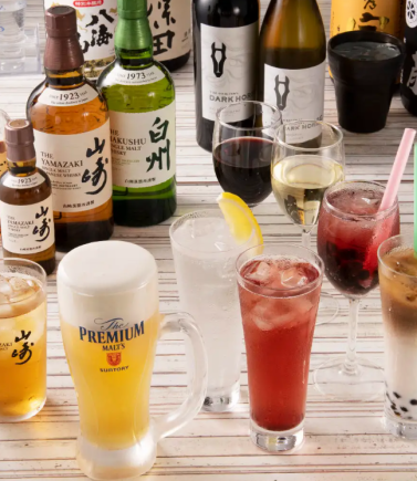 【月～木曜日限定】飲み放題2時間付きの飲みメインコース2990円（食事5品付き）