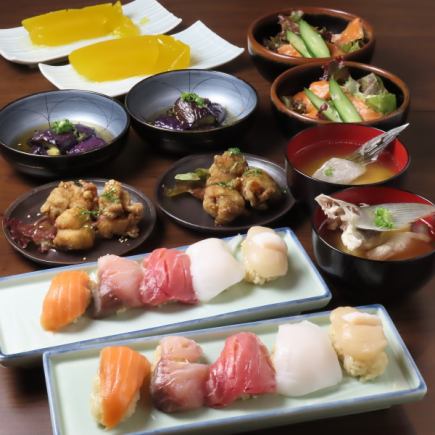 【焼き鳥3種、おでんを含む6品コース】 4000円(税込)