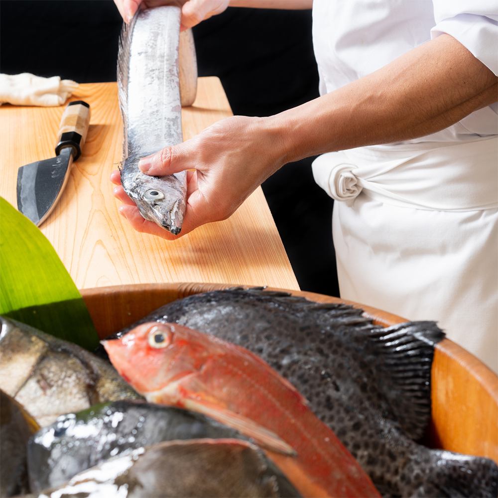 店長一押し【市場直送朝締め鮮魚】が付いたコースを各種ご用意☆