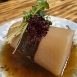 Huge boiled daikon radish