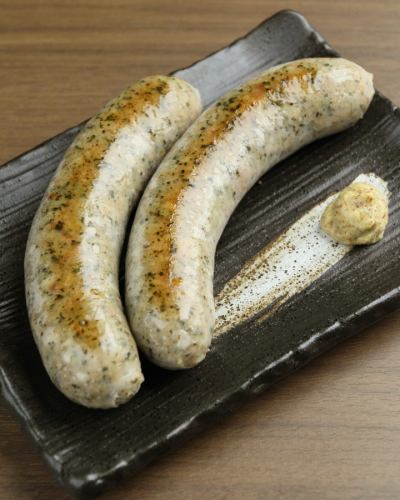 grilled raw sausage
