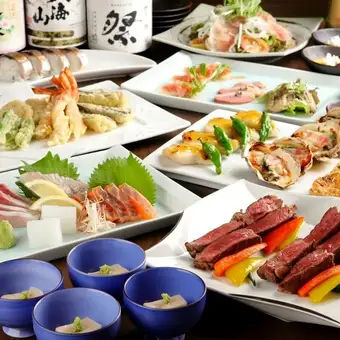 初秋旬彩宴！☆宴コース　 飲み放題付クーポン利用で5000円→4500円（税込）※3名様~