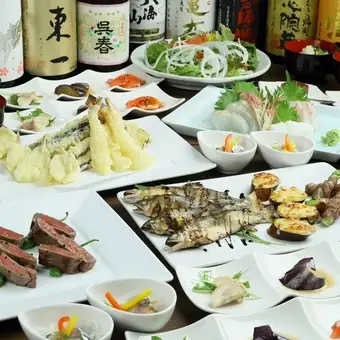 初秋旬彩宴！おなじみコース　飲み放題付クーポン利用で4500円→4000円（税込）3名様~