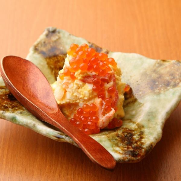 ずわい蟹とゆで卵のサラダ