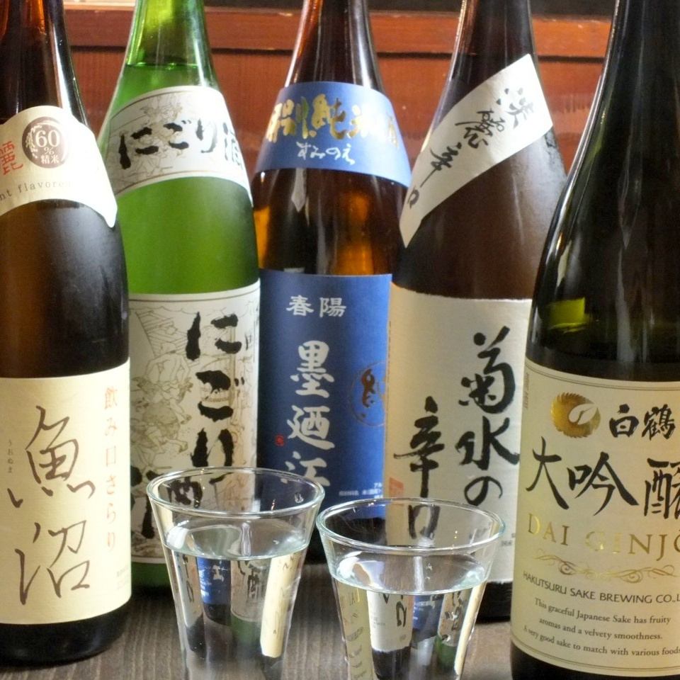 宴会コースも単品飲み放題も+500円で東北の地酒も飲み放題！