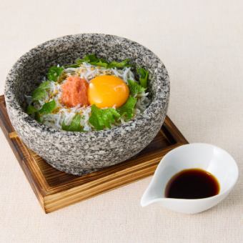 しらすと明太子の石焼飯