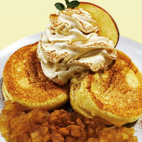 [Recommended ◎] Apple cinnamon black tea cream pancake