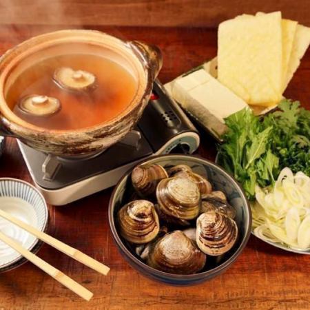 [2 hours of all-you-can-drink included (3 hours of seating)] Kushiyaki & clam hotpot course