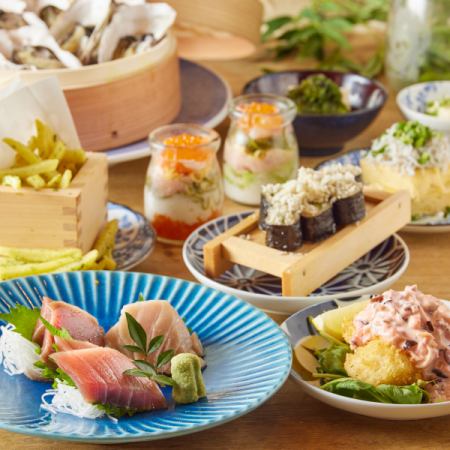[Rin Course] Excellent value for money ◎ Perfect for parties ◎ Two kinds of fresh sashimi and mizore hotpot ♪ 8 dishes with 2 hours of all-you-can-drink for 3,500 yen