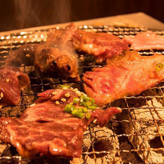 Plum course♪ 11 dishes including oatmeal kalbi and skirt steak, 2 hours all-you-can-drink included, 4500 yen