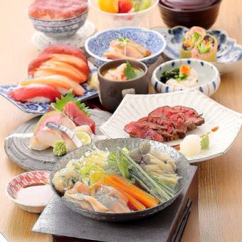 <3月/4月/5月>贅沢 やちよ堪能コース【個人盛り/エビスOK★スタンダード飲み放題付】