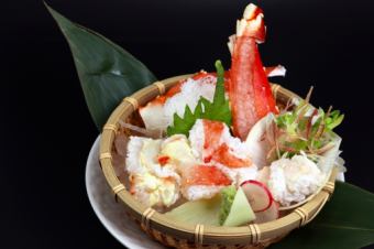 如月2月のフェアメニュー / たらば蟹刺し