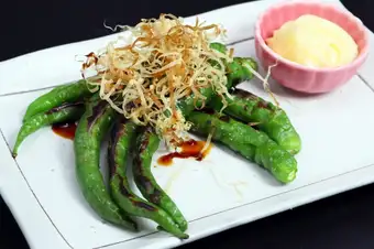 江別市篠津より ／ 青とうがらしの炭焼き